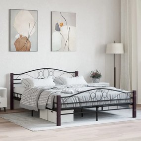 285294 vidaXL Cadru de pat, negru, 160 x 200 cm, metal