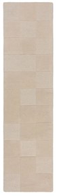 Covor tip traversă bej țesut manual din lână 60x230 cm Checkerboard – Flair Rugs