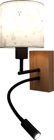 Brilagi - Lampă LED flexibilă BOBO WOOD 1xE27/25W/230V + LED/3W stejar/negru/alb/albastru regal