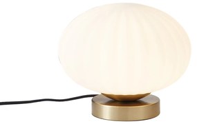 Lampă de masă de design din alamă cu sticlă opal - Mochi