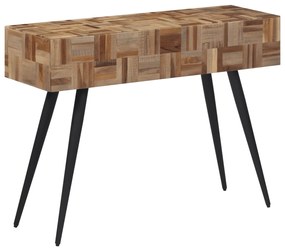 vidaXL Masă consolă, 110x34x80 cm, lemn masiv de tec reciclat