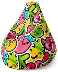 Sac de șezut Pear fructe vesele - pentru copii, colorat