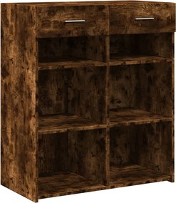 vidaXL Dulap, stejar fumuriu, 80x42,5x93 cm, lemn prelucrat