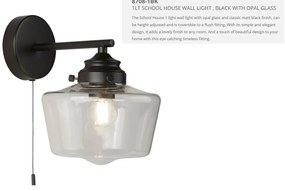 Aplica de perete design clasic School House negru 8708-1BK SRT
