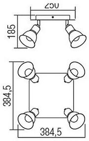 Spot OLAF 4xE14/12W/230V Redo 04-466