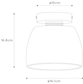 Plafonieră pentru baie Lucide 30164/01/02 TYLER 1xG9/33W/230V IP44 auriu