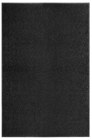 vidaXL Covoraș de ușă lavabil, negru, 120 x 180 cm