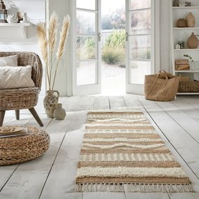 Covor din iută Flair Rugs Medina, 60 x 230 cm, bej