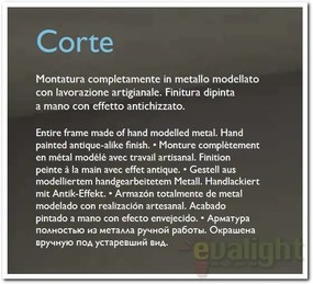 Aplica de perete clasica modelat si pictat manual disponibil in finisaj alb antichizat CORTE AP2 028460