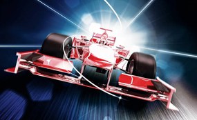 Fototapet - Formula 1 roșie 3D F1 (254x184 cm)