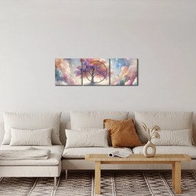 Tablou – Arborele vieții printre nori (cu ceas) (90x30 cm)