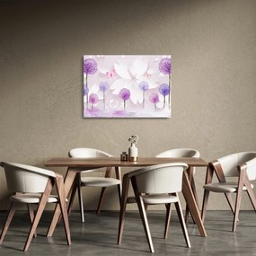 Tablou pe sticlă - Pe râul florilor (70x50 cm)