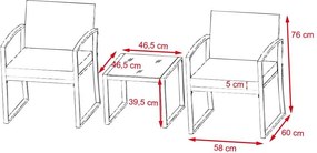 Set mobilier de grădină 3 piese Avenberg BELFORD maro/bej