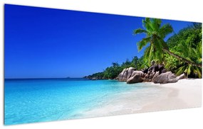 Tablou cu plaja pe insula Praslin (120x50 cm)