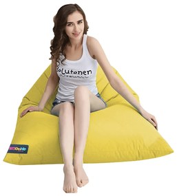 Fotoliu tip sac, material textil muştar, VETOK
