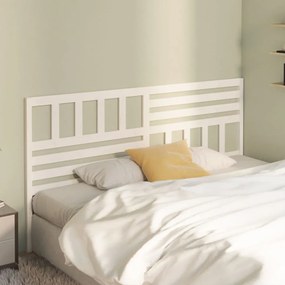 814165 vidaXL Tăblie de pat, alb, 206x4x100 cm, lemn masiv de pin
