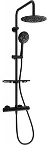 Mexen KT67 set de duș aplicat cu duș de ploaie și baterie termostatică, negru - 771506793-70