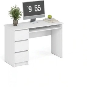 Birou CINO, alb, PAL laminat, 120x50x77 cm