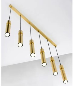 Lustră pe cablu Jupiter 2011 ALAS 6xGU10/10W/230V auriu