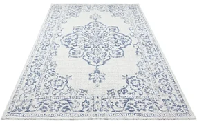 Covor de exterior NORTHRUGS Tilos, 120 x 170 cm, albastru - crem