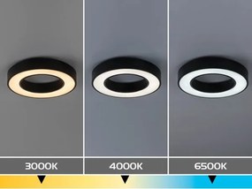 Rabalux 71361-LED Plafonieră CIRANO LED, 45W, 230V, 3000-6500K, Ø60 cm, negru, cu telecomandă