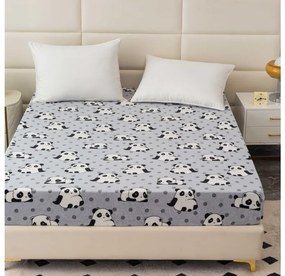 Cearsaf microplus PANDA 160x200 cm gri