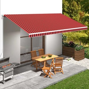 vidaXL Pânză de copertină, portocaliu și maro, 600 x 300 cm