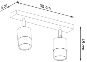 Spot NERO 2xGU10/40W/230V negru/crom lucios Sollux SL.1065