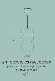 Lustra retro realizata manual din ceramica Bumbum