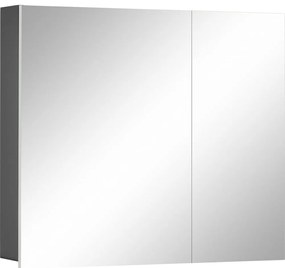 Dulap de baie alb cu oglindă de perete Støraa Wisla, 80 x 70 cm