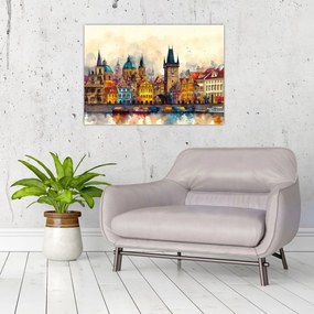 Tablou - Toamna în orașul pictat (70x50 cm)