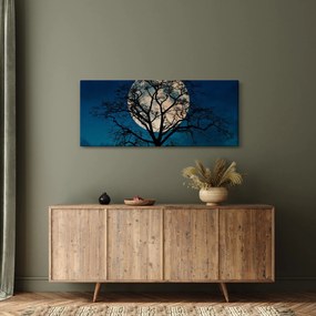 Tablou copacului cu lună plină (120x50 cm)