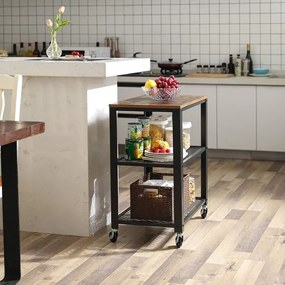 Carucior Băuturi Vintage, Maro Rustic, 60 X 40 X 77,5 Cm