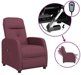3073603 vidaXL Fotoliu rabatabil electric, violet, material textil