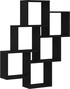 vidaXL Raft de perete Stejar Negru 78 x 15 x 93 cm Lemn compozit