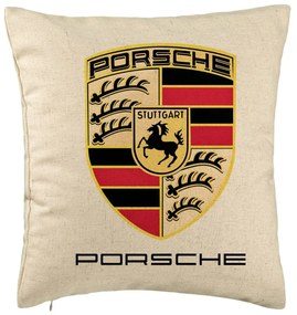 Perna Decorativa, Model Porsche, 40x40 cm, Bej, Husa Detasabila, Burduf