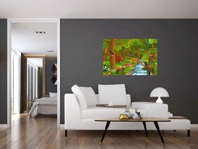 Tablou pentru copii cu animale (90x60 cm)
