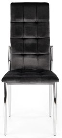 Scaun de bucaterie Darwin, negru/argintiu