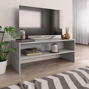 800049 vidaXL Comodă TV, gri beton, 100 x 40 x 40 cm, PAL