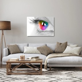 Tablou pe sticlă - Iris din ochi (70x50 cm)