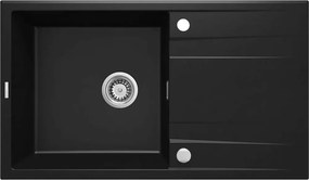 Chiuveta granit Deante Eridan 1 cuva cu picurator 50x86 cm negru