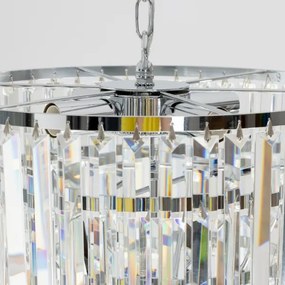 Lustră de cristal pe lanț Brilagi MOZART 5xE14/40W/230V crom lucios