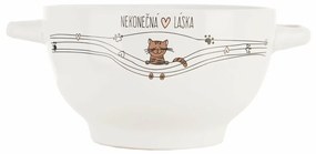 Castron de ceramică Orion Endless love Cat, diam. 14 cm