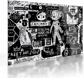 Tablou pe sticlă - Graffiti (70x50 cm)