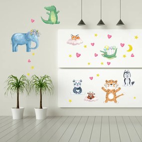 PIPPER | Autocolant de perete „Animale exotice” 60x108 cm