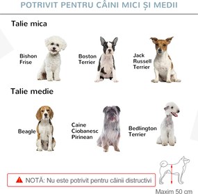PawHut Poartă de Siguranță Pliabilă pentru Câini Talie Mică/Medie 237.5x36x80 cm Gri | Aosom Romania