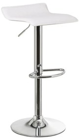 Set de scaune de bar alb cu înălțime ajustabilă 2 buc. tapițat (înălțime șezut 63 cm) – Casa Selección