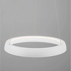 Lustra circulara aluminiu alb LED CCT OVIA 45cm