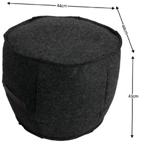Taburet, material textil gri/maro, RAGIN
