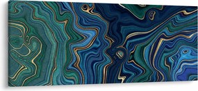 Tablou - Marmură verde- albastru (120x50 cm)